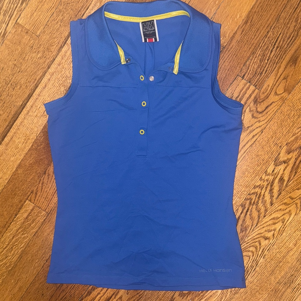 Helly Hansen Women's Blue Tank with Yellow Accents